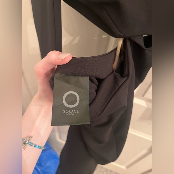 Solace London Cutout Midi Dress Bodycon Black Size 4 - Picture 3 of 4